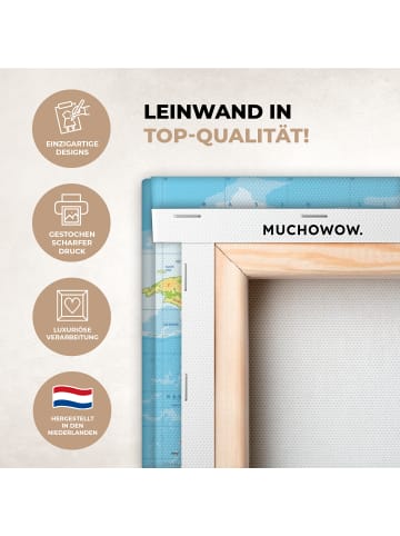MuchoWow Leinwand bilder Detailreiche Weltkarte (BxH)