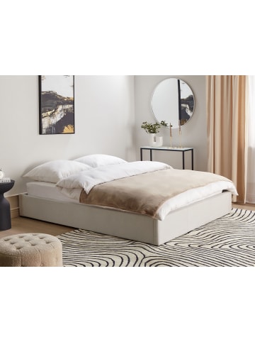Beliani Doppelbett DINAN in Beige - (W) 167 x (H) 31 x (L) 214 cm