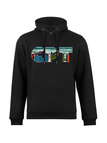 Cotton Prime® Skyline Hoodie "Kapstadt" - Weltenbummler Kollektion in Schwarz