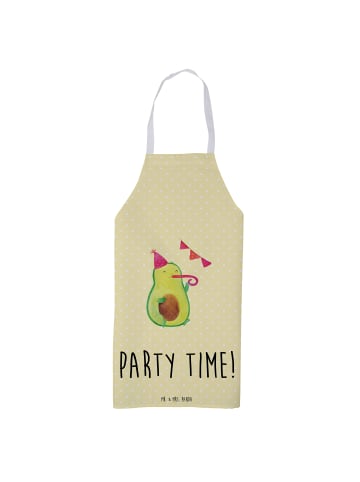 Mr. & Mrs. Panda Kellnerschürze Avocado Party Zeit mit Spruch in Gelb Pastell