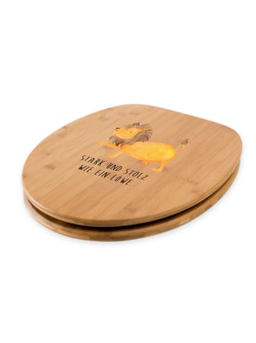 Mr. & Mrs. Panda Klo-Deckel Sternzeichen Löwe mit Spruch in Braun