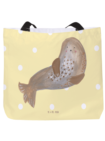 Mr. & Mrs. Panda Tote Bag Robbe Lachen ohne Spruch in Gelb Pastell