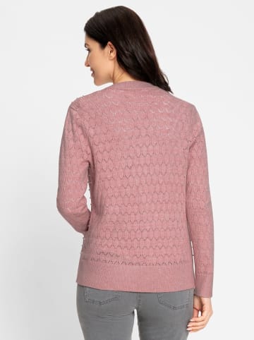 WITT WEIDEN Ajour-Strickjacke in rosenquarz-meliert