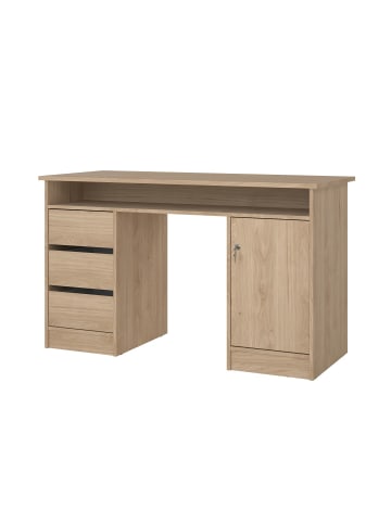 ebuy24 Schreibtisch FunctionPlus Nussbaum 126 x 55 cm