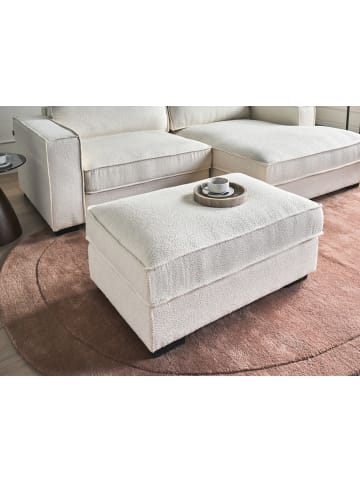 Beliani Ottomane KOLDING in Beige/Schwarz - (W) 94 x (H) 45 x (L) 65 cm