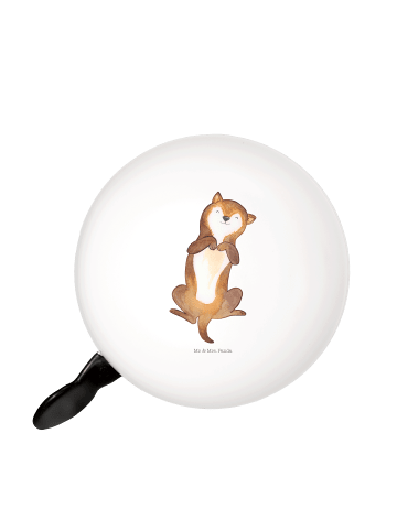 Mr. & Mrs. Panda Fahrradklingel Hund Streicheln ohne Spruch in Weiß