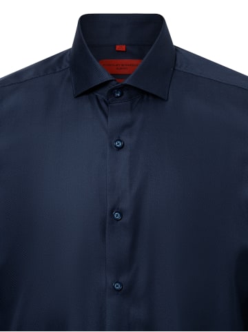 Finshley & Harding Businesshemd in marine