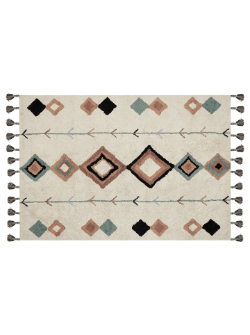 Beliani Kurzflor ESKISEHIR in Bunt/Beige - (W) 140 x (H) 1.5 x (L) 200 cm