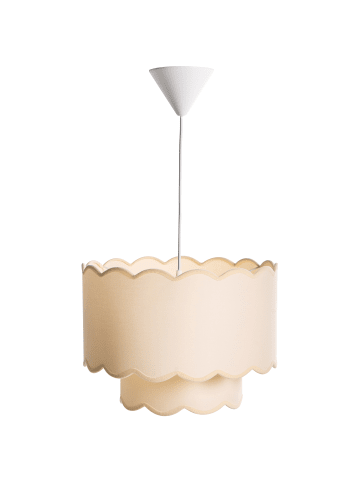 Beliani Pendelleuchten MECUMBURA in Beige/Weiß - (W) 40 x (H) 196 x (L) 40 cm