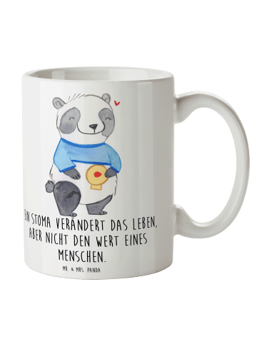 Mr. & Mrs. Panda Becher Panda künstlicher Darmausgang mit Spruch in Weiß