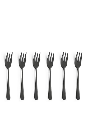 Amefa 6-tlg. Kuchengabel Set AUSTIN in schwarz
