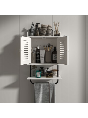 relaxdays Hängeschrank in Weiß - (B)40 x (H)61 x 17,5 cm