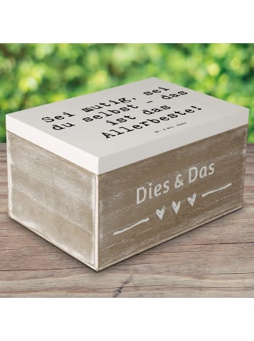 Mr. & Mrs. Panda Geschenkbox Spruch Mutig zu sich selbst stehen ... in Weiß