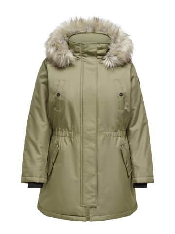 ONLY Carmakoma Langer Parka in Aloe