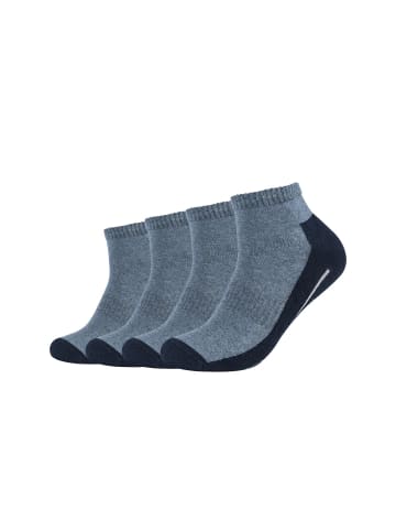 camano Sportsocken kurz Atmungsaktiv Bequem Perfekte Passform Tennissocken Verstärkt Herren und Damen 4er Pack function in navy