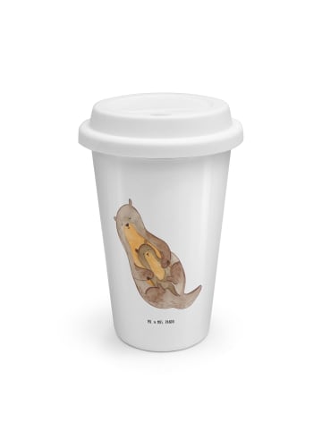 Mr. & Mrs. Panda Kaffeebecher To Go Otter Kind ohne Spruch in Weiß