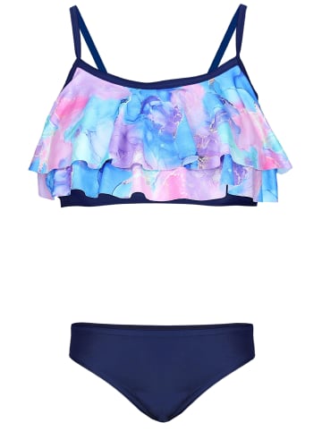 Aquarti Mädchen Bikini Set Zweiteilig Bikinislip Bustier in blau/lila