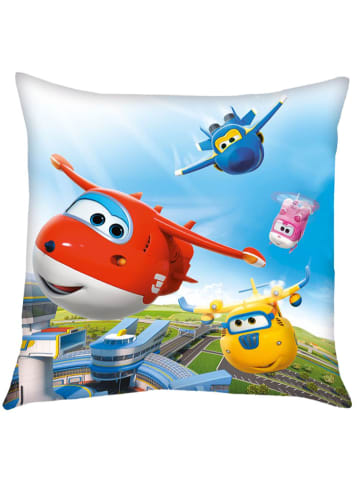Super Wings Flugübung | Kinder Deko-Kissen 40 x 40 cm | Super Wings | Wende-Motiv