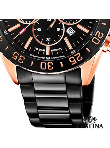 Festina Analog-Armbanduhr Festina Keramik schwarz groß (ca. 44mm)