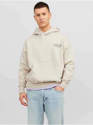 Jack & Jones Design Hoodie Dropped Shoulder Sweater Pullover JORGRACIA in Sand