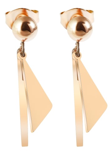 Adeliás Damen Ohrringe – Ohrstecker aus Edelstahl in gold