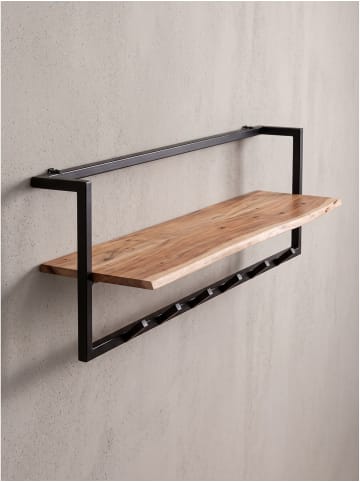 Wandgarderobe rechteckig, Massivholz, handgefertigt