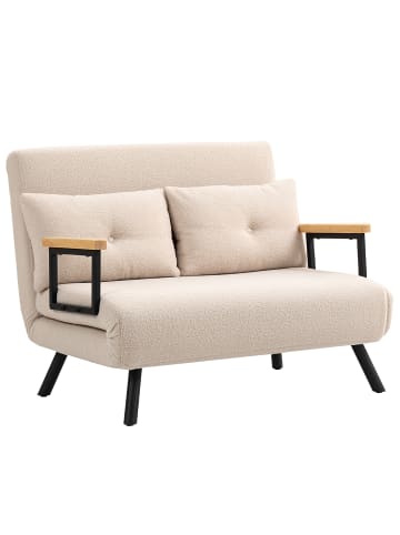 HOMCOM Schlafsofa-102L x 73B x 81H cm-Beige