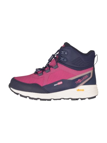 Trollkids Wanderschuh Hiker Mid Skarvan in dark pink