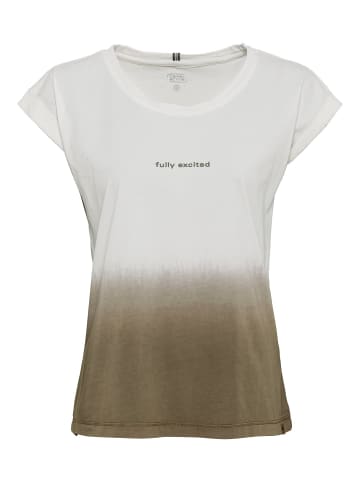 Camel Active T-Shirt in Dip-Dye Optik in Khaki