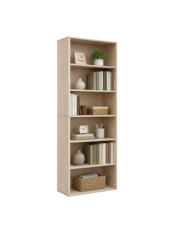 VASAGLE Bücherregal Custos in Naturbeige - (B)60 x (H)178.5 x (T)24 cm