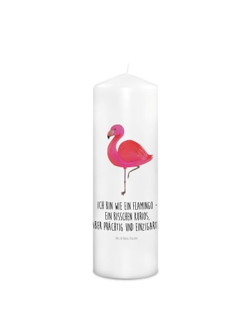 Mr. & Mrs. Panda Kerze Flamingo Classic mit Spruch in Weiß