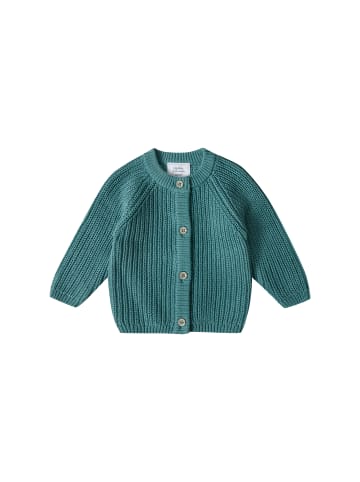 Stellou & friends Gerippter Strick-Cardigan in sage teal