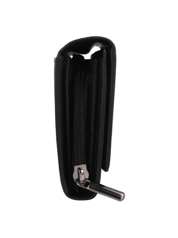 mano Donna Giulia Geldbörse Leder 19,5 cm in schwarz