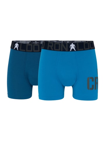 CR7 Boxer Boy's Trunk Bamboo in Blau