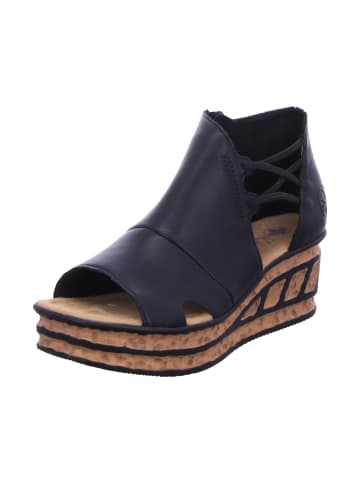 rieker Keilsandalette in schwarz