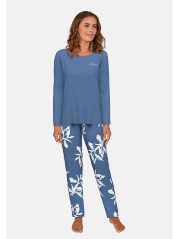 Tom Tailor Pyjama Breda in blau-mittel-Allover