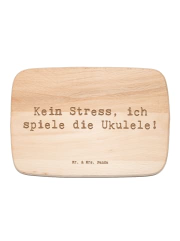 Mr. & Mrs. Panda Frühstücksbrett Spruch Ukulele Entspannung mit ... in Transparent