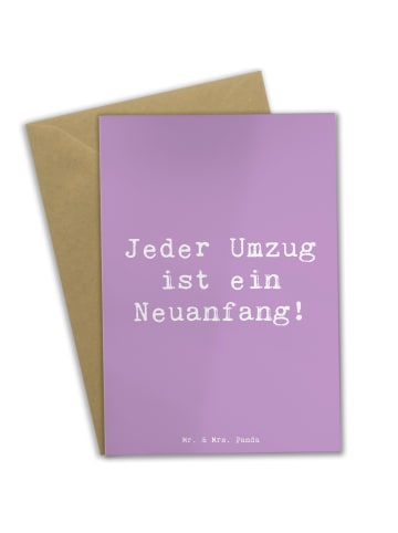 Mr. & Mrs. Panda babykarte Spruch Umzug Neuanfang mit Spruch in Lavendeltraum