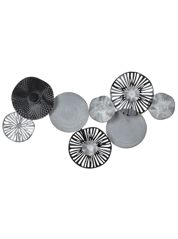 Beliani Wandobjekt TENNESSINE in Schwarz/Grau - (W) 78 x (H) 49 x (L) 3 cm Horizontal