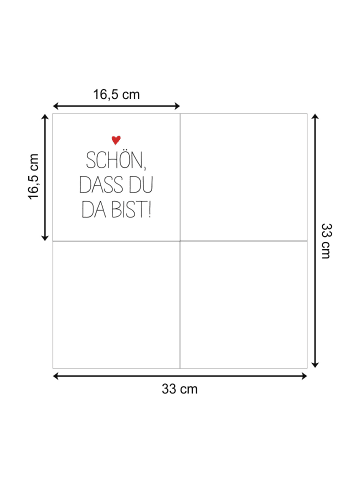 ppd 20er Set Papier Servietten 33 x 33 cm in Du bist da