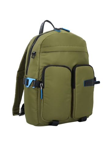 Piquadro PQ-RY Rucksack 42 cm Laptopfach in green-black