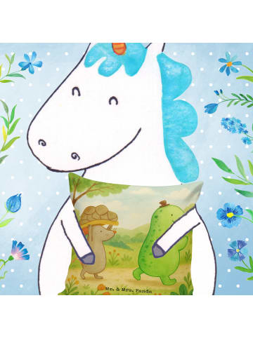 Mr. & Mrs. Panda Kopfkissen Schildkröte Maus Design ohne Spruch in Weiß