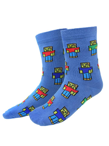 TupTam Kinder Socken Mädchen Jungen Bunt Gemustert 6er Pack in blau/rot