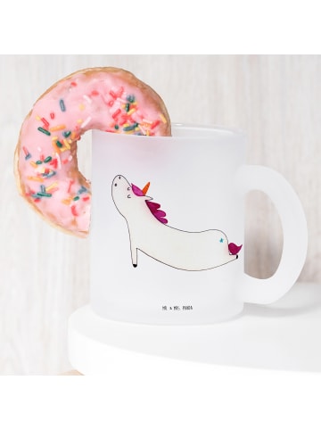Mr. & Mrs. Panda Teeglas Einhorn Yoga ohne Spruch in Transparent