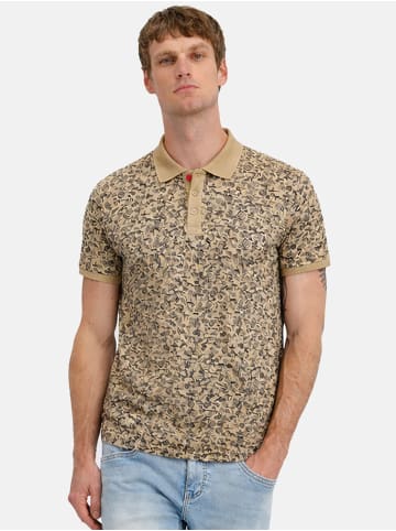 Timezone Bedrucktes Poloshirt Kurzarm Knopfleiste Casual in Grün