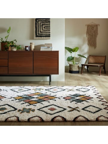KADIMA DESIGN Hochflor Teppich Zottelig aus Wolle, Berber Stil, Shaggy in Multicolor