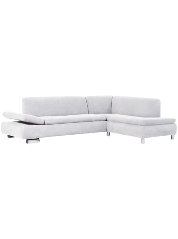 others ECKSOFA mit Ottomane rechts Kaye Bezug Veloursstoff Metallfuß verchromt / creme