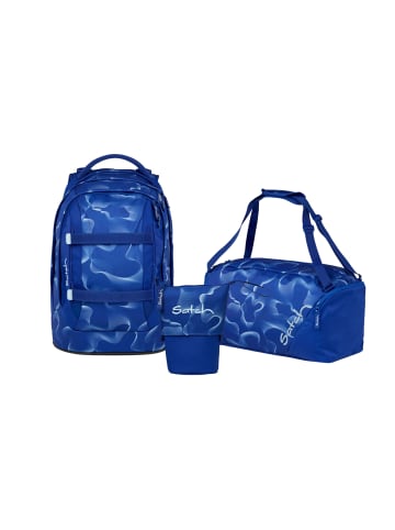 Satch Schulrucksack-Set PACK "Vibrant Blue" 3-teilig in Blau