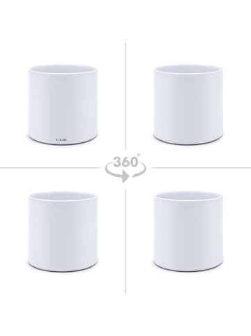 Mr. & Mrs. Panda Übertopf Individuell ohne Spruch in Weiß