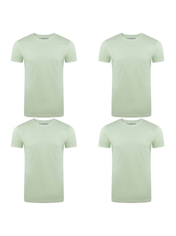 riverso  T-Shirt RIVAaron O-Neck 4er Pack in Grün